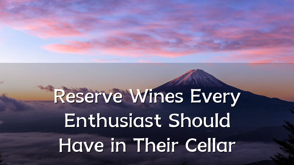 Reserve Wines Every Enthusiast Should Have in Their Cellar