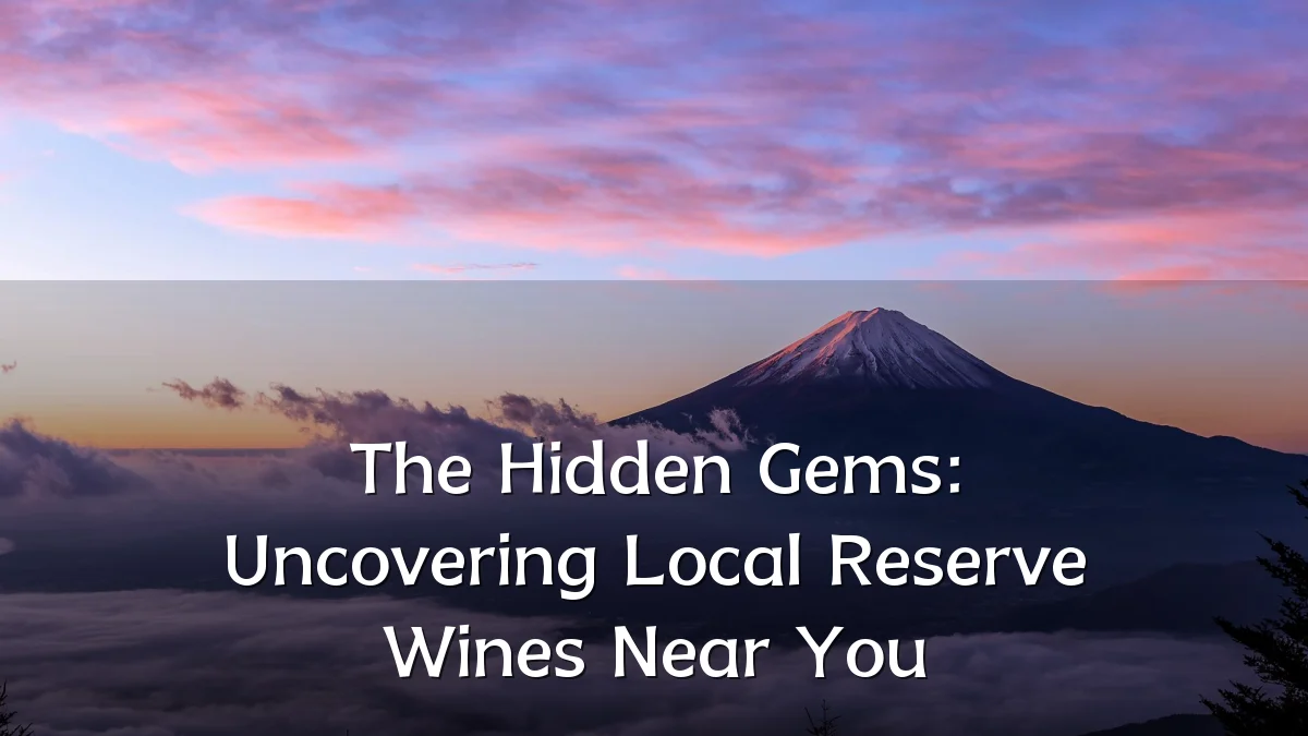 The Hidden Gems: Uncovering Local Reserve Wines Near You