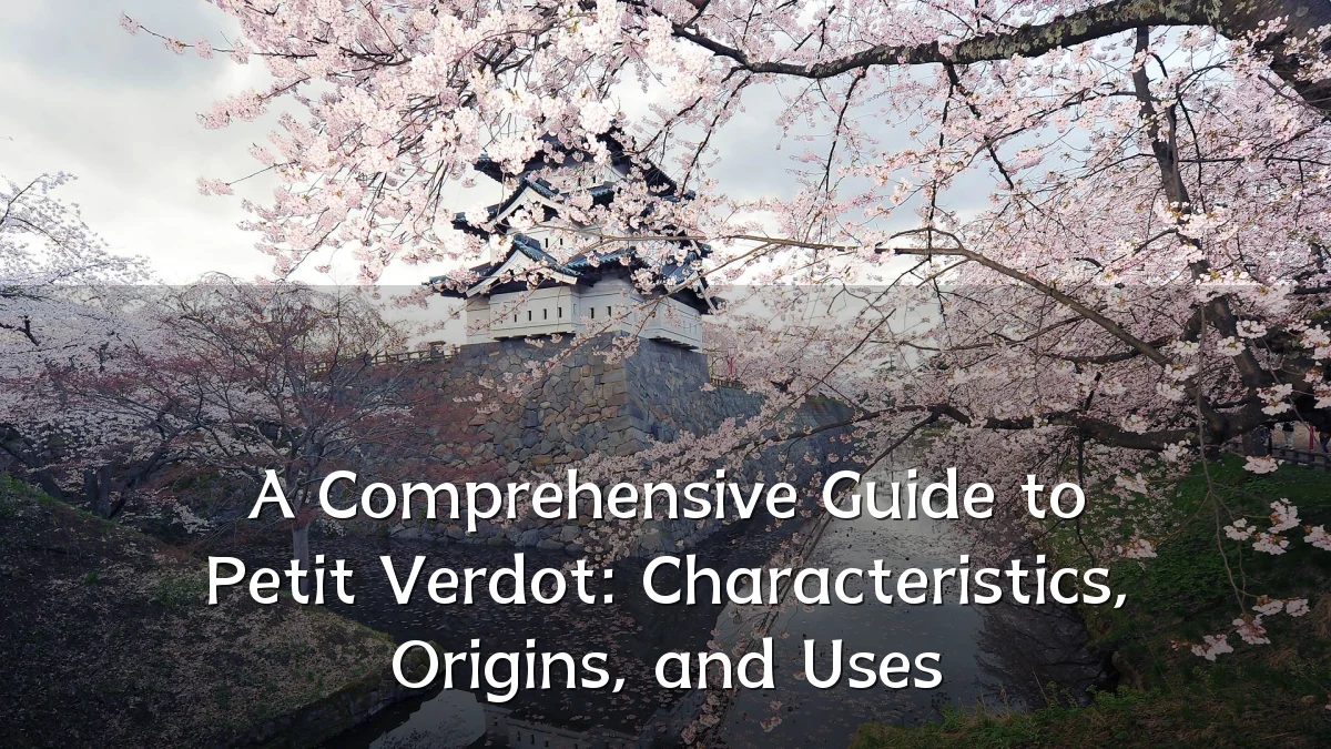 A Comprehensive Guide to Petit Verdot: Characteristics, Origins, and Uses