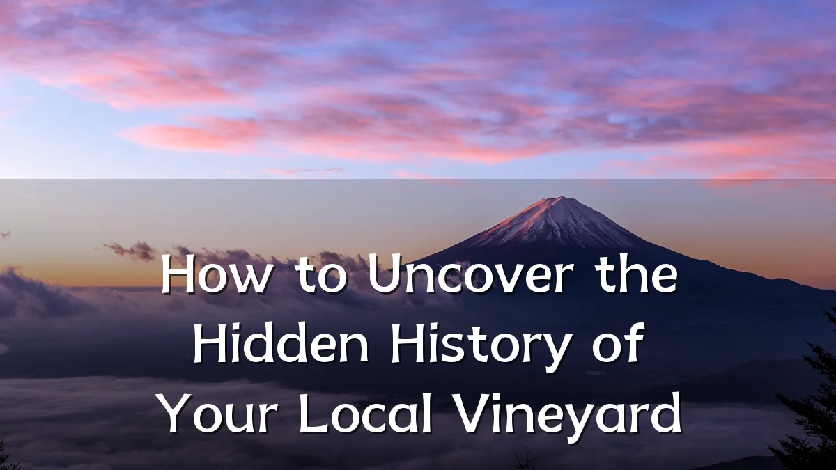 How to Uncover the Hidden History of Your Local Vineyard