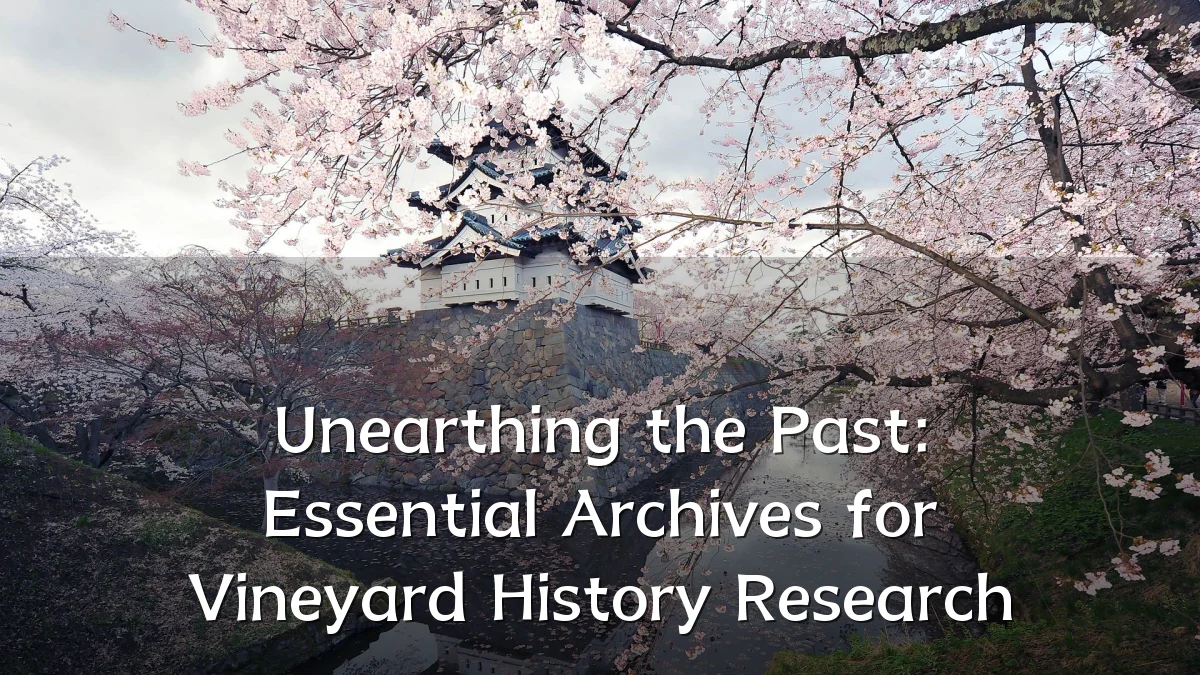 Unearthing the Past: Essential Archives for Vineyard History Research